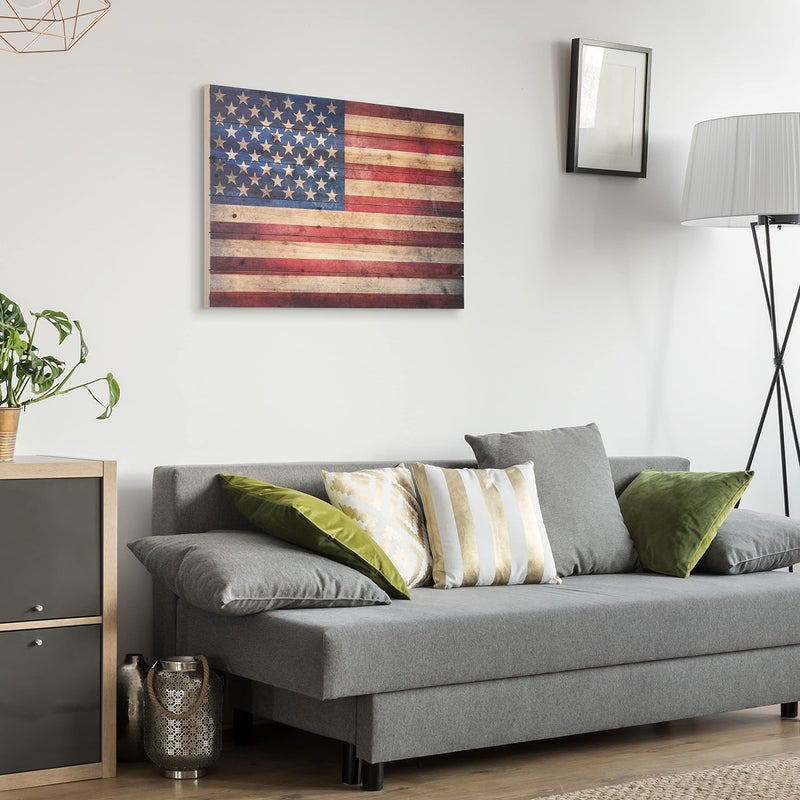 Empire Art Direct American Flag Digital Print on Solid Wood Wall Art, 24.00" x 36.00" - Image 5